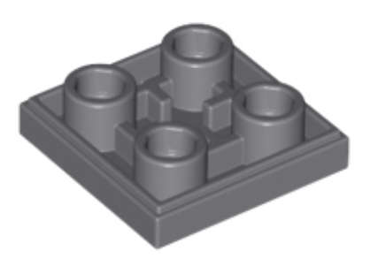 LEGO Parts Tile Modified 2 x 2 Inverted {Dark Bluish Grey}