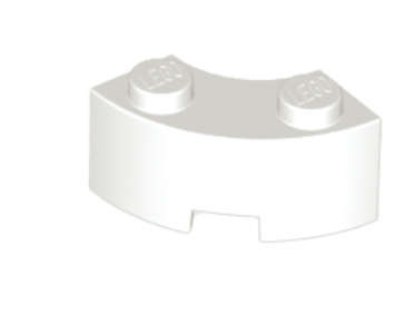 LEGO Parts Brick, Round Corner 2 x 2 Macaroni with Stud Notch and Reinforced Underside