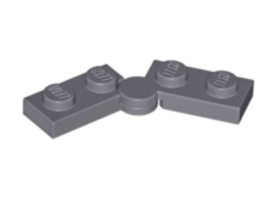 LEGO Hinge Plate 1 x 4 Swivel ~ {Dark Bluish Grey}