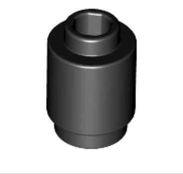 LEGO Parts Brick, Round 1 x1  ~{Black}
