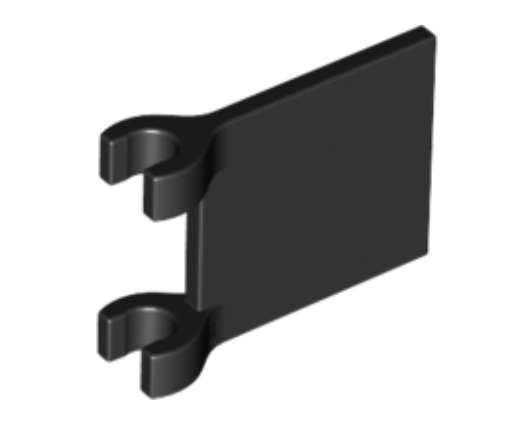 LEGO Parts Flag 2 x 2 Square ~{Black}