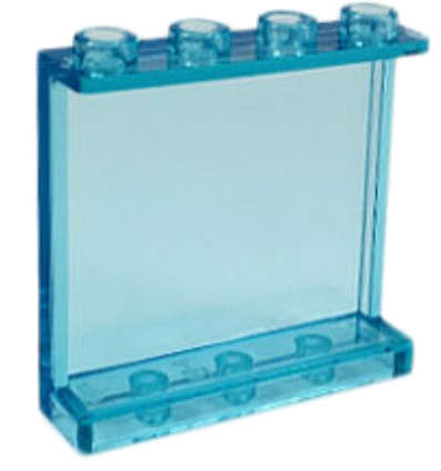 LEGO Panel 1 x 4 x 3 Hollow Studs (Trans~Light Blue)