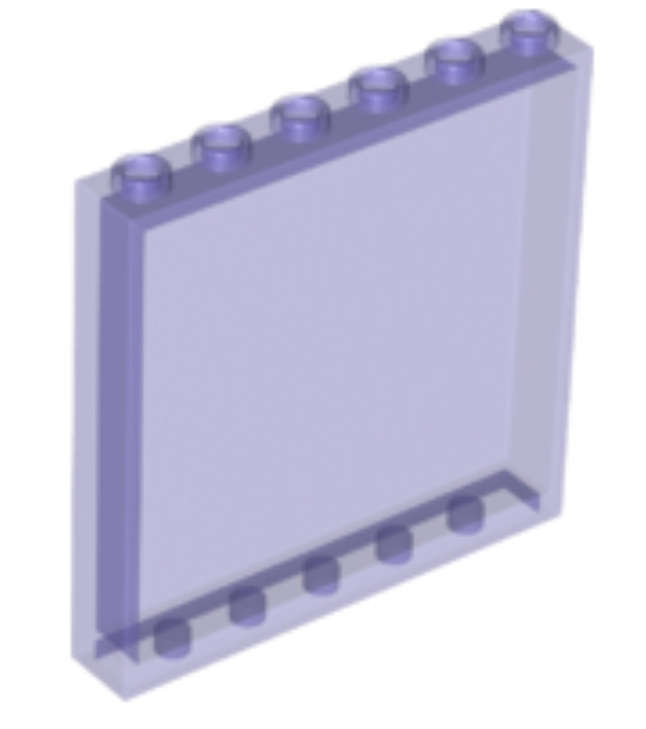 LEGO Panel 1 x 6 x 5 (Trans~Purple)