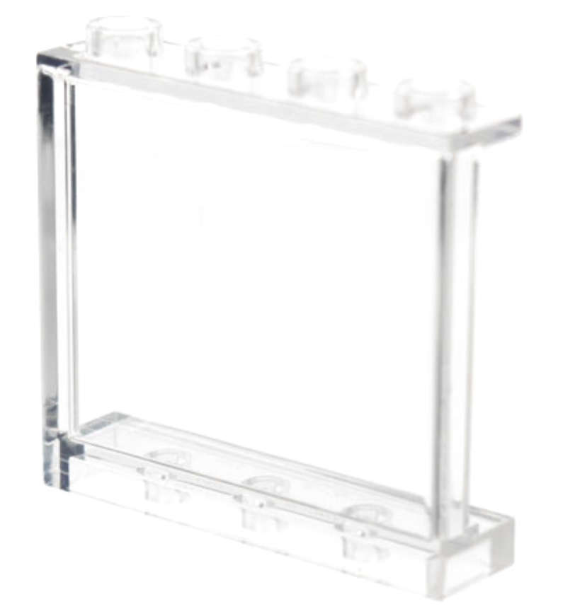 LEGO Panel 1 x 4 x 3 Hollow Studs (Trans~Clear)
