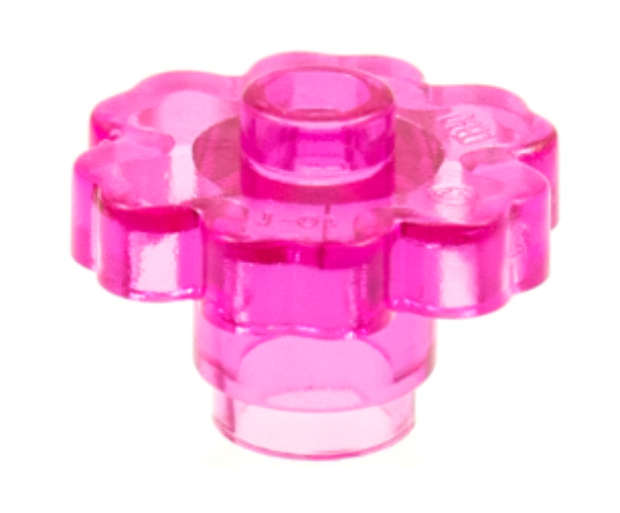 LEGO Plant Flower 2 x 2 Rounded Open Stud ~ Trans-Dark Pink