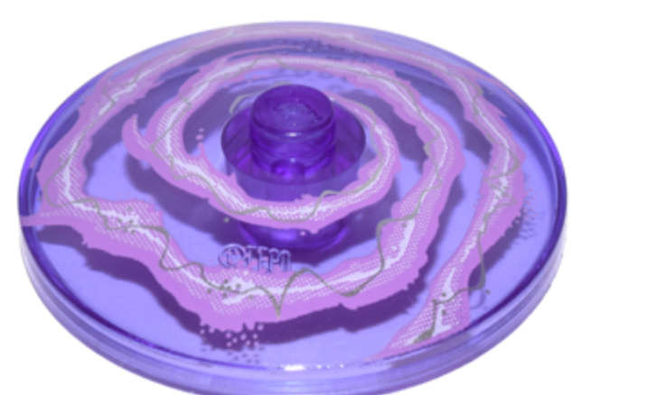 LEGO Parts Dish Decorated 4 x 4 inverted Trans Purple