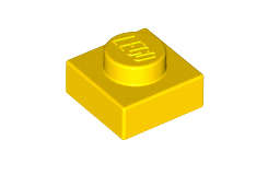 LEGO Parts 1 x 1 Plate Yellow