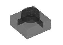 LEGO Parts 1 x 1 Plate Trans-Black