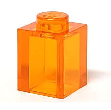 LEGO Parts Brick 1 x 1 Trans-Orange