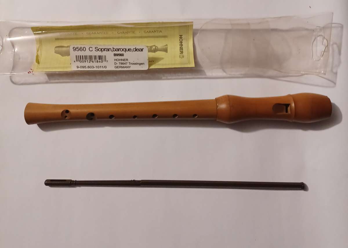 Soprano Recorder Hohner 9560 Wood Baroque / with cleaning tool