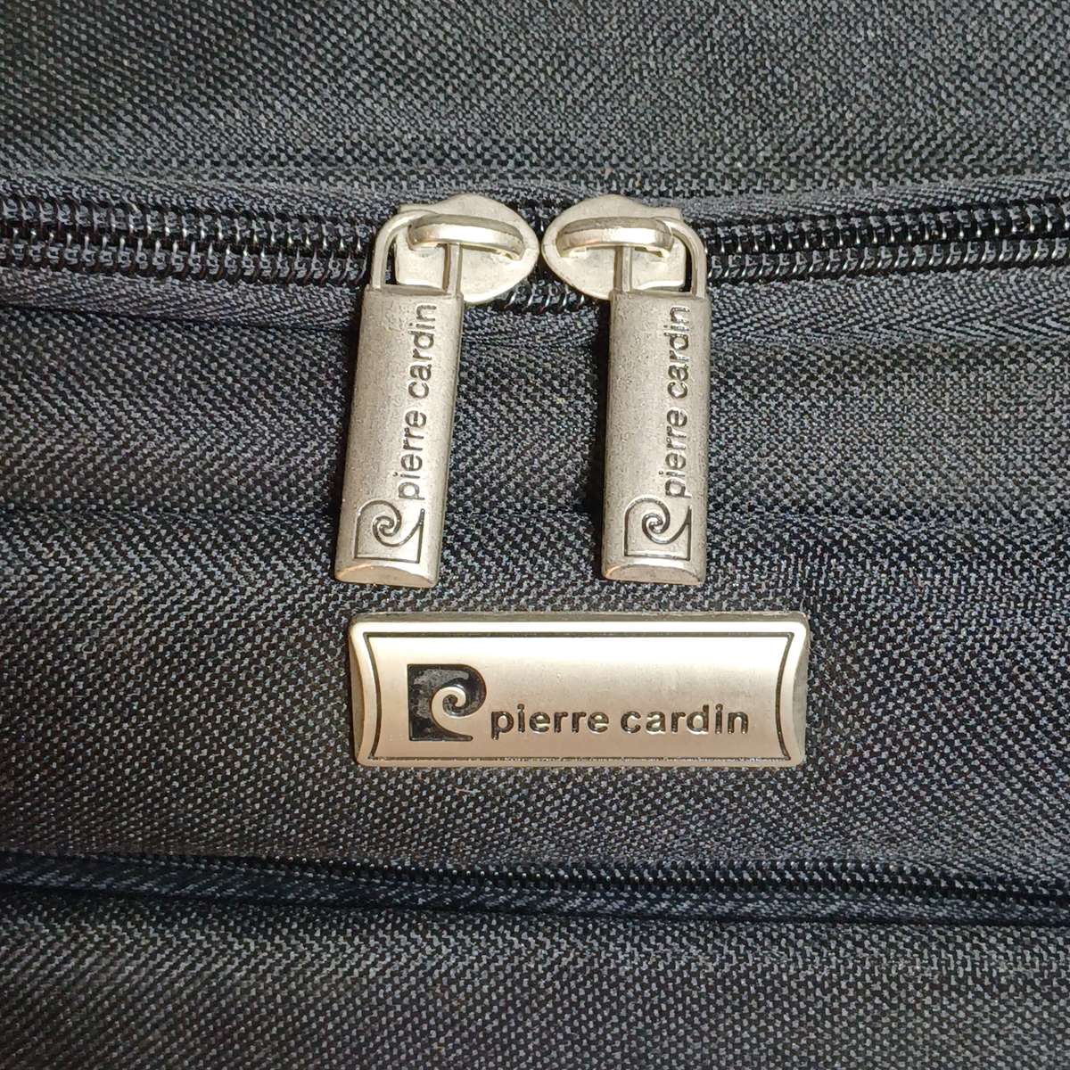 Pierre Cardin Shoulder carry on duffle overnight bag - black (43cm x 21.5cm x 26cm)