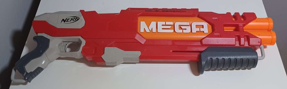 Nerf Mega Double Breach Toy Blaster Gun Double Barrel