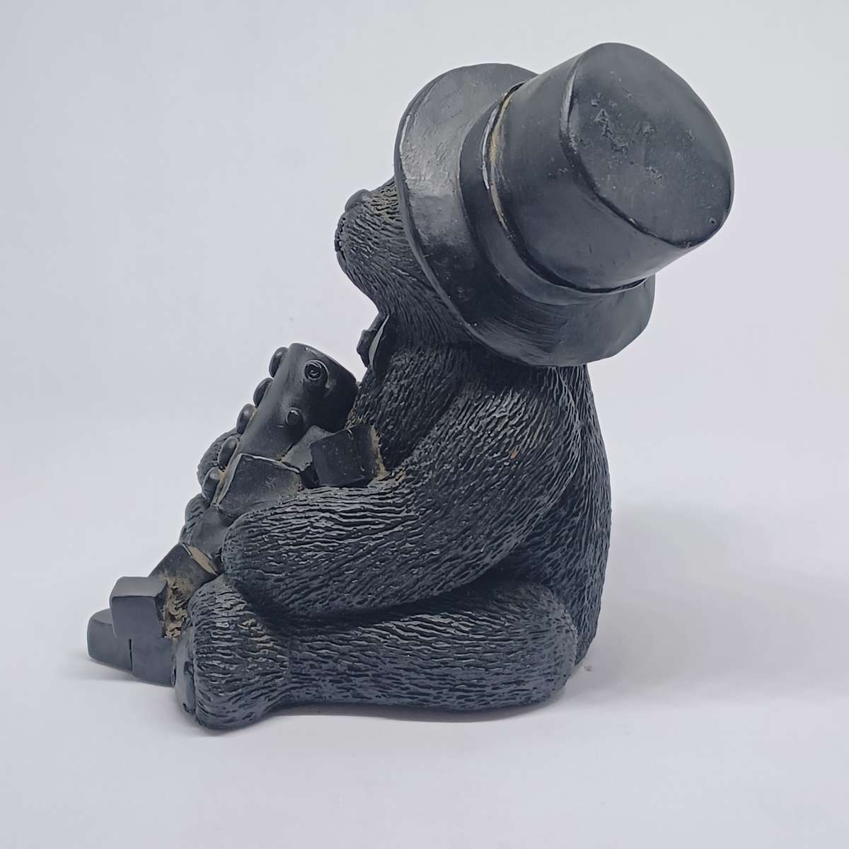 Bear in Top Hat Coal Sculpture Coal Inspirations Figurine by Pencra Designs (10cm)