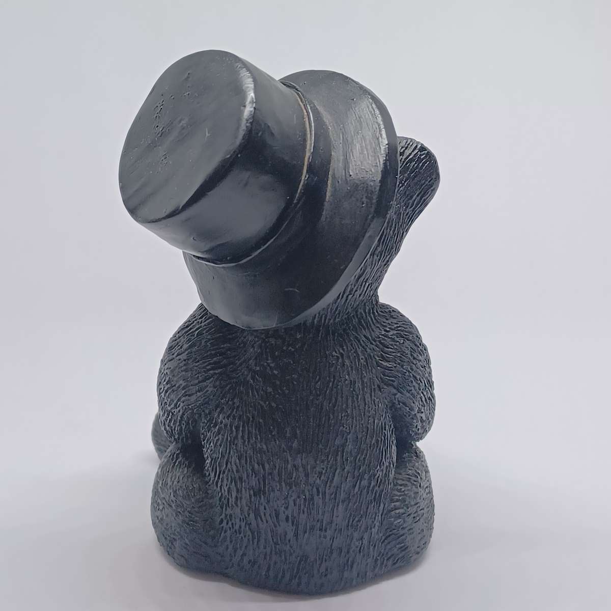 Bear in Top Hat Coal Sculpture Coal Inspirations Figurine by Pencra Designs (10cm)
