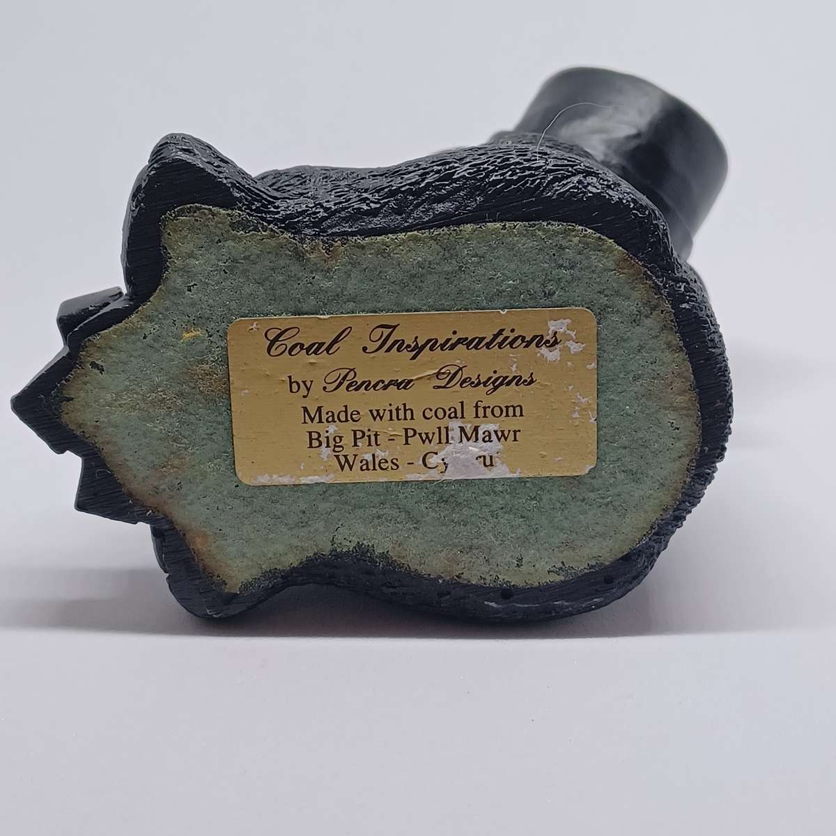 Bear in Top Hat Coal Sculpture Coal Inspirations Figurine by Pencra Designs (10cm)