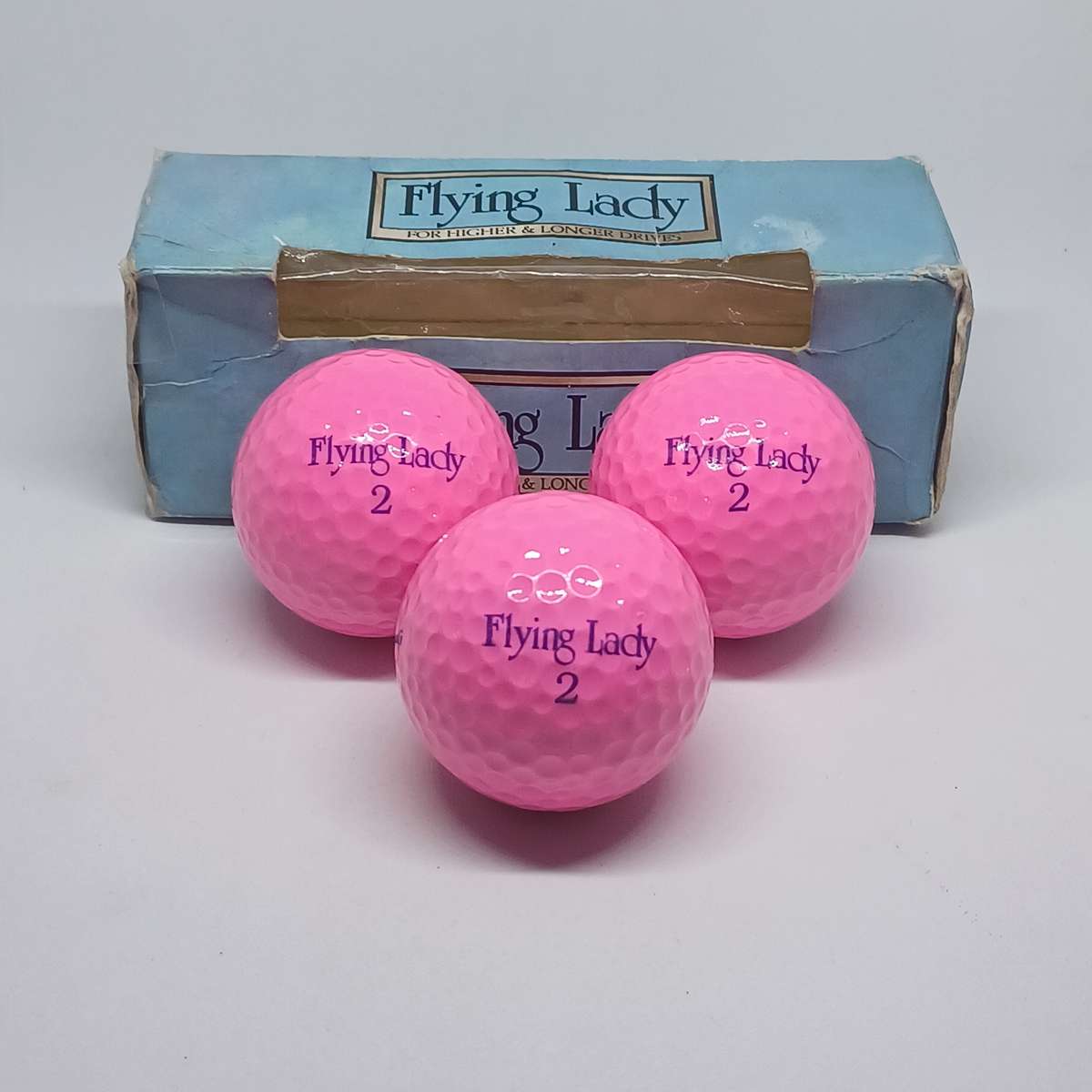 Flying Lady Golf Balls Pink Professional Golf  Pack Of 3