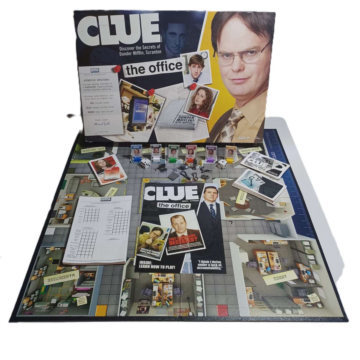 Hasbro Clue The Office Edition Dunder Mifflin board game // please read description