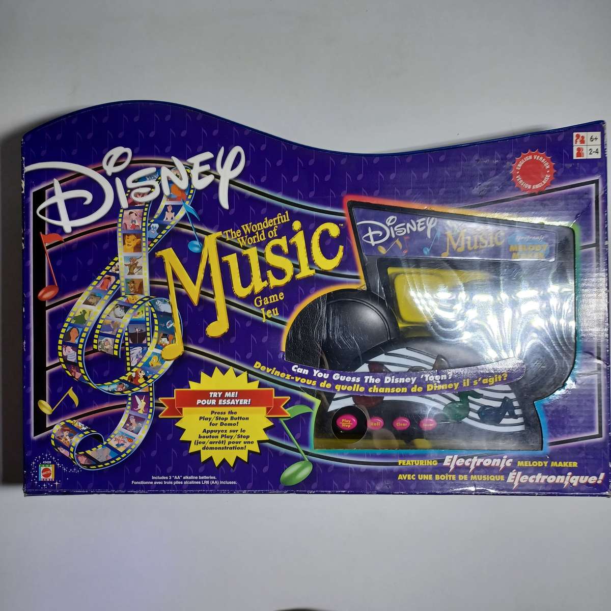 Disney The Wonderful World of Music Electronic 2002 Board Game Mattel Complete // tested working