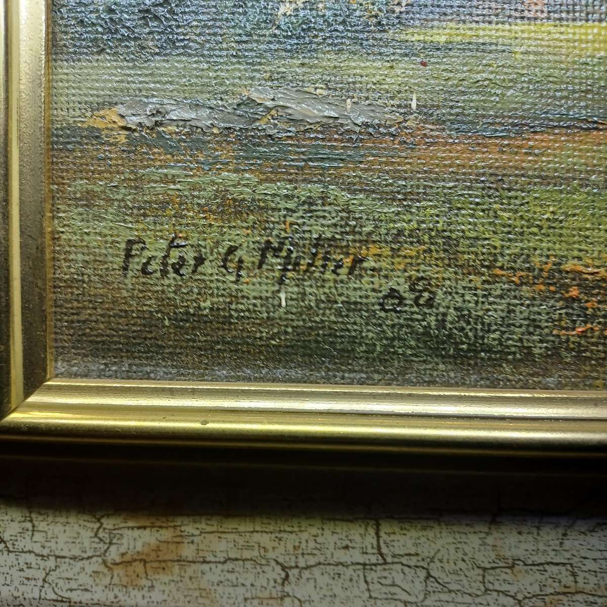 PETER G MILLER !! '08 Framed Vintage Oil on Board - Landscape Art - "Klaarstroom" - Signed