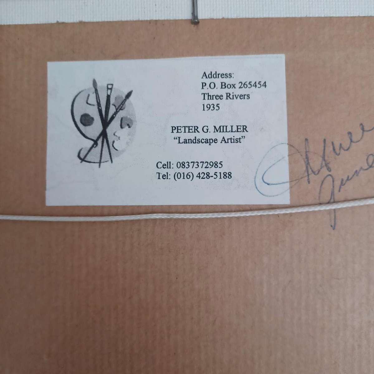 PETER G MILLER !! '08 Framed Vintage Oil on Board - Landscape Art - "Klaarstroom" - Signed