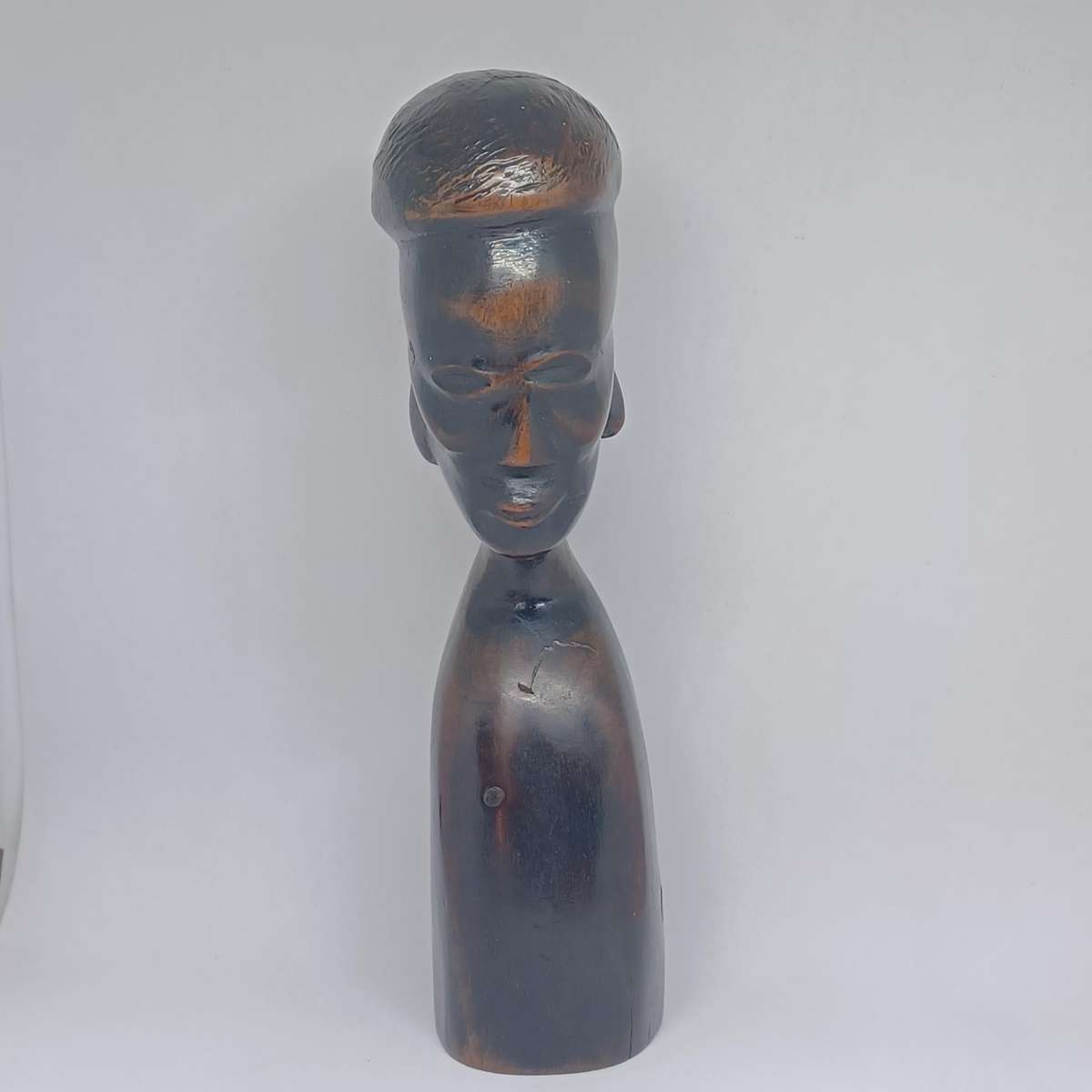 Vintage Hand Carved Wooden African Figure - (16cm)