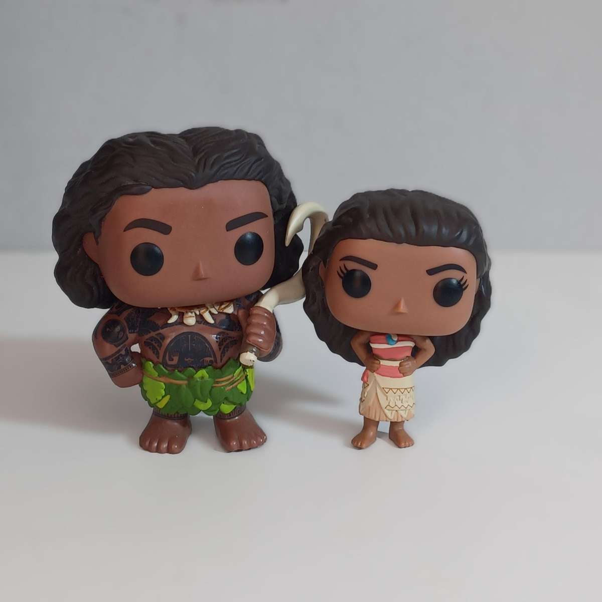 Funko Pop! vinyl figures of Moana and Maui  (no box)