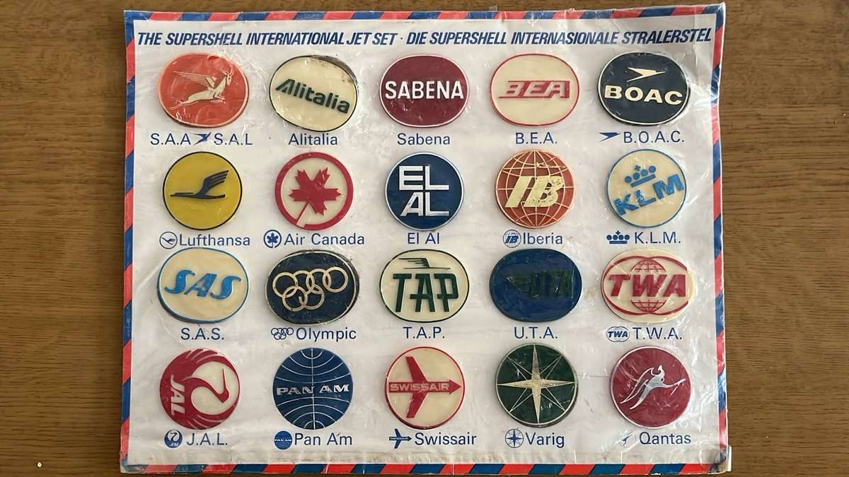 The Supershell International Jet Set AIrline Logo's Set
