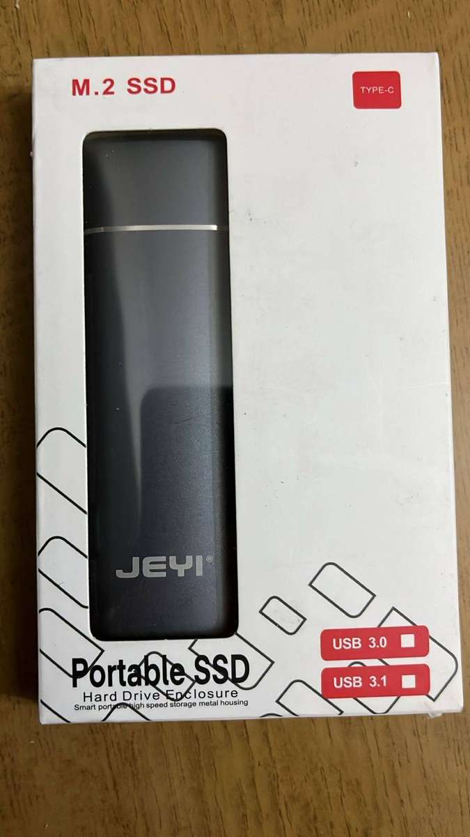 Portable SSD Case with Cable, details below