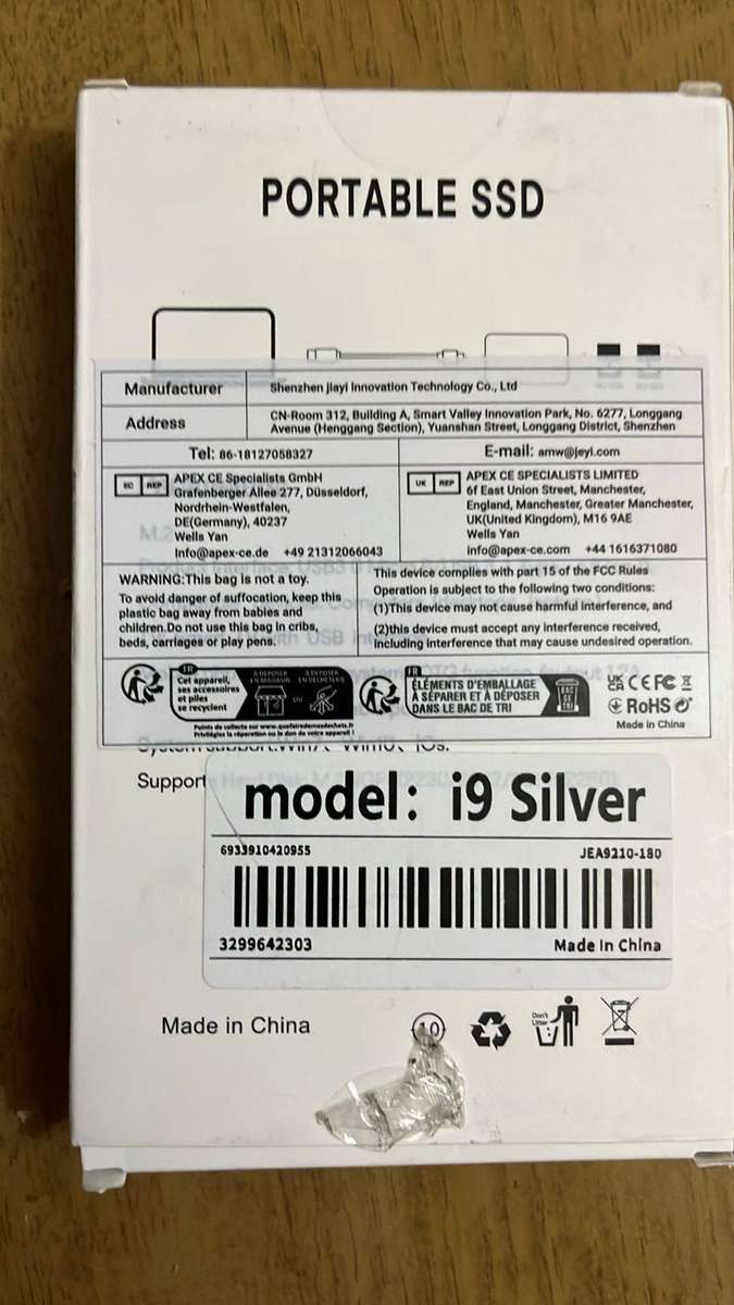 Portable SSD Case with Cable, details below