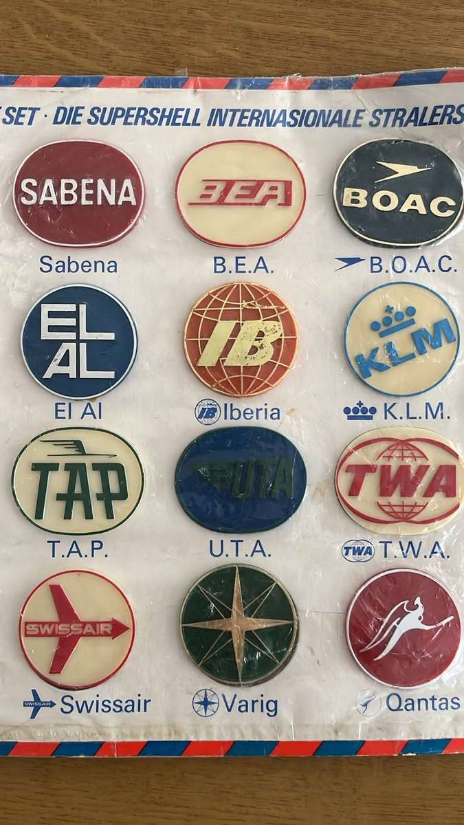 The Supershell International Jet Set AIrline Logo's Set