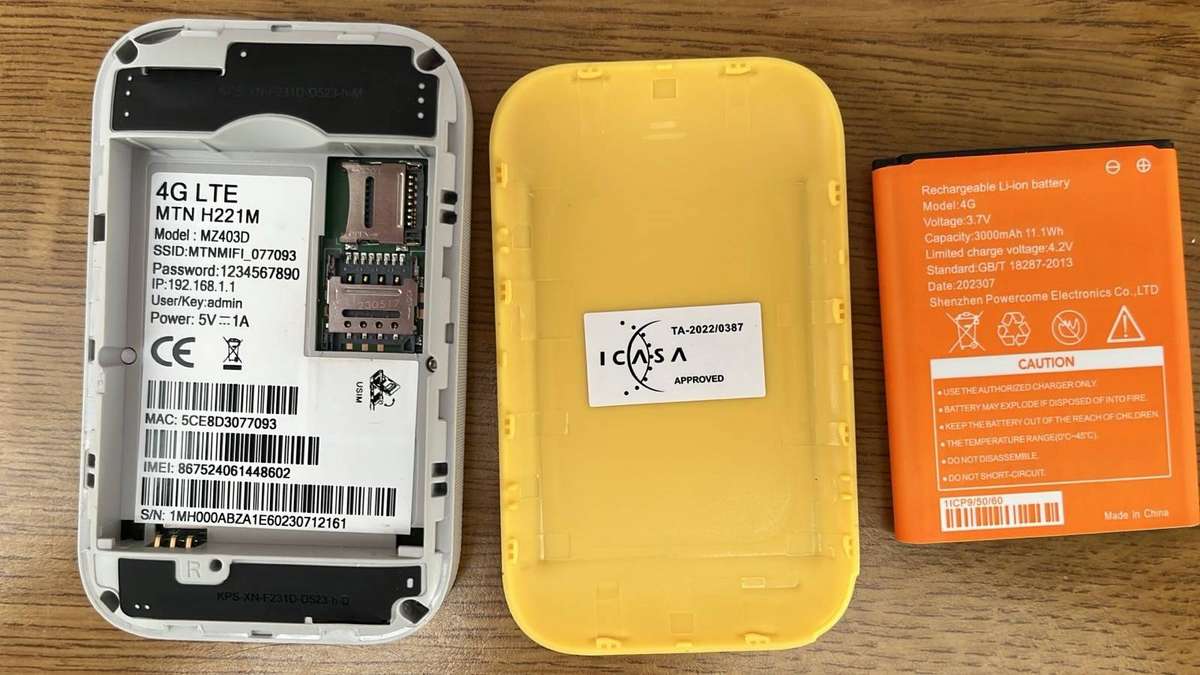 Wifi Mobile Router - MTN - 4G, details below