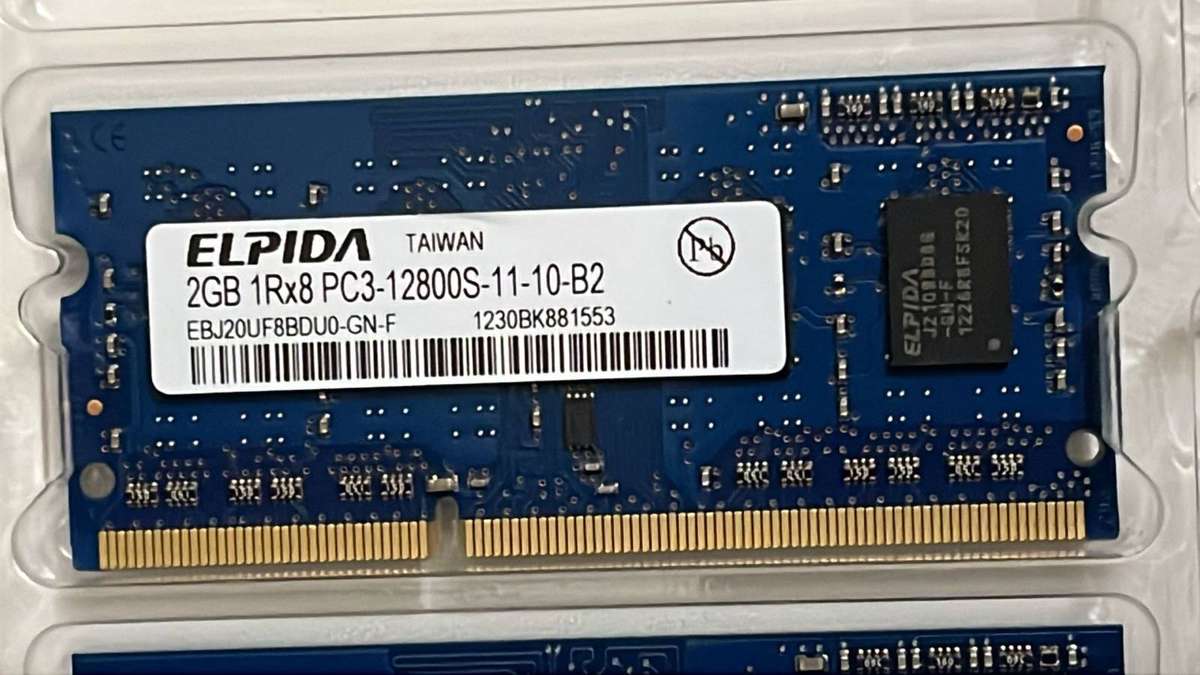 RAM Memory Cards x 2, details below