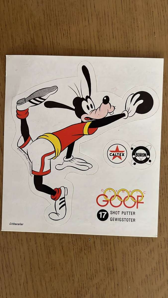 Caltex Goofy Olympics Sticker x 5