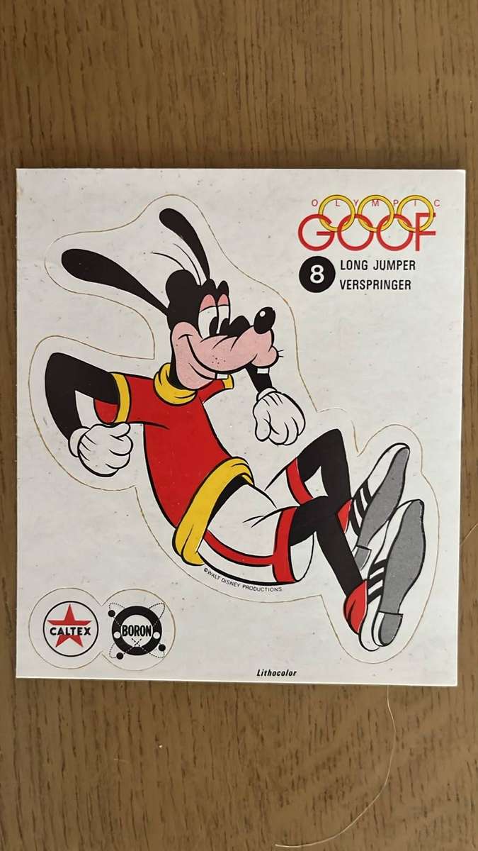 Caltex Goofy Olympics Sticker x 5
