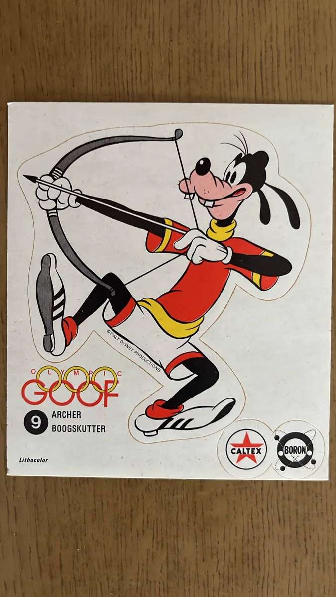 Caltex Goofy Olympics Sticker x 5