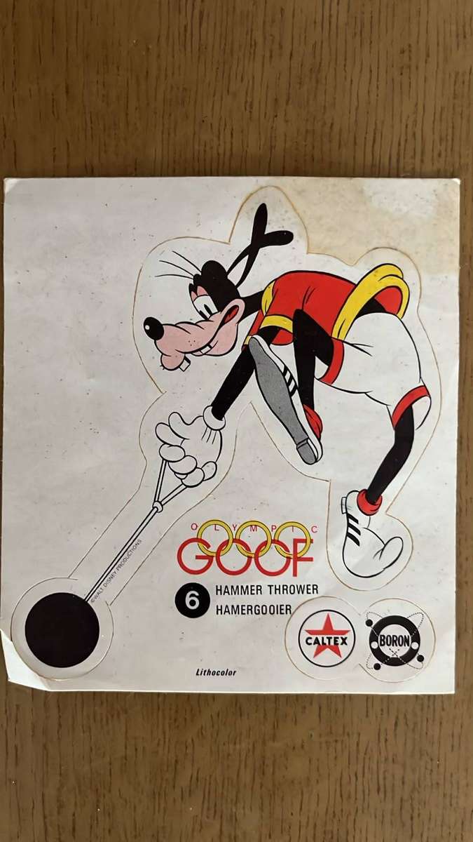 Caltex Goofy Olympics Sticker x 5