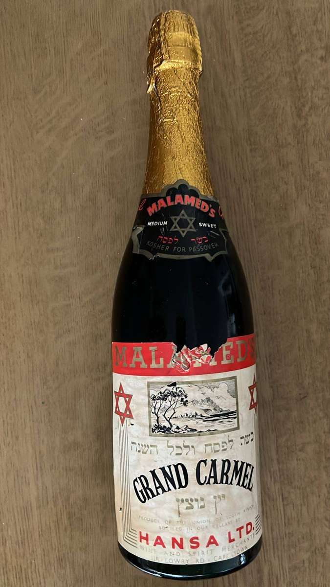 Malamed's Grand Carmel Sparkling Wine, details below