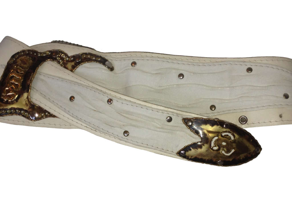 Stunning Collection of 3 x 1980's Retro/Vintage Leather Ladies Belts Plus 1 x Belt Free