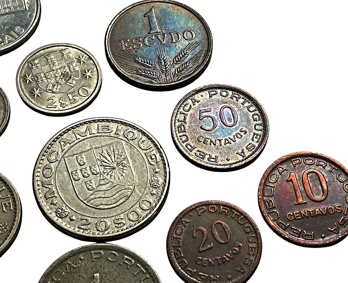 Lot of 20 Rare Collectable Coins from Republic of Portugal from 1940 to 2019 + 20 South African Coin