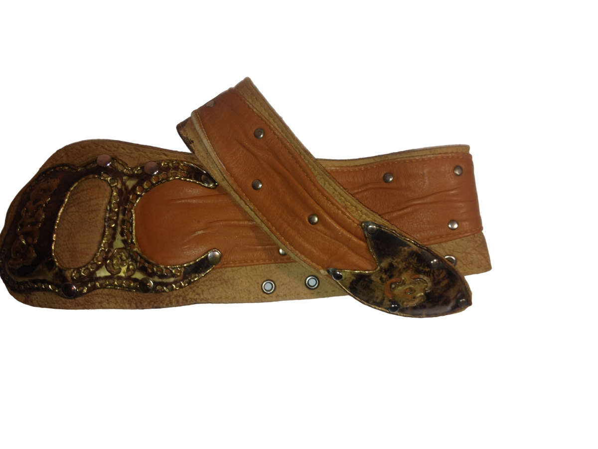Stunning Collection of 3 x 1980's Retro/Vintage Leather Ladies Belts Plus 1 x Belt Free