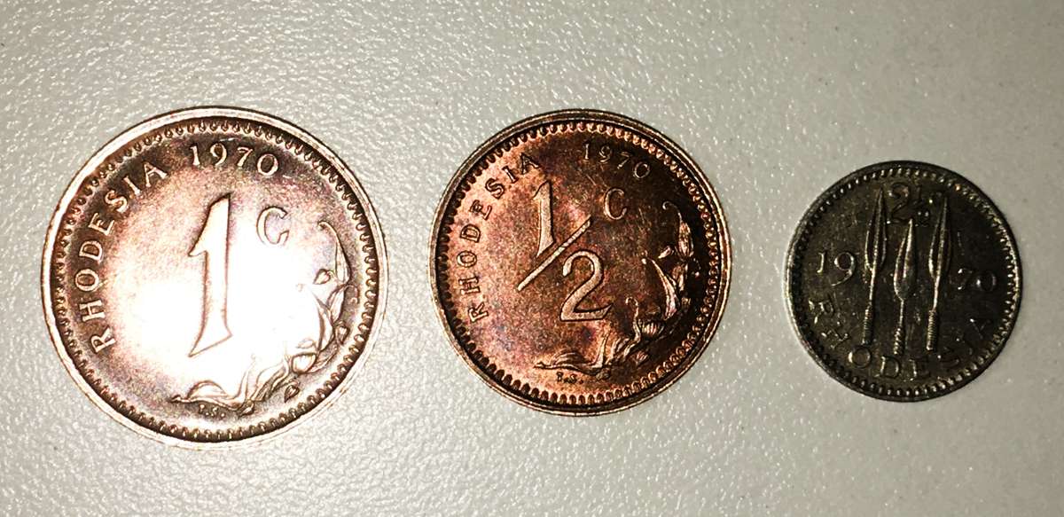 Rhodesia 1970 Coin Set Unc.