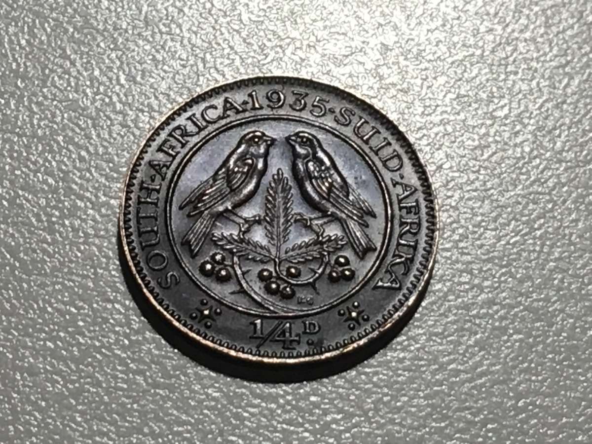 1935, Quarter Penny (George V) South Africa - UNC