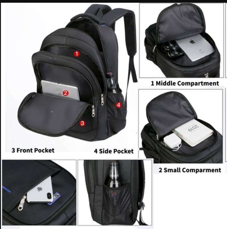 Large Backpack for Travel Business School Bag Casual College