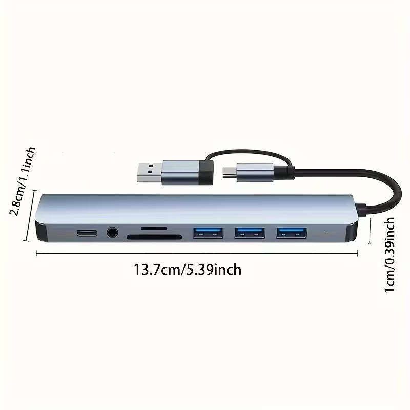 8-In-1 USB C Hub with Audio Jack
