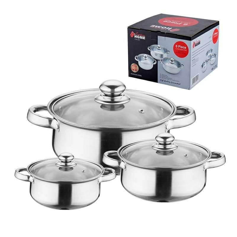 6pcs Stainless Steel Pots Cookware Set