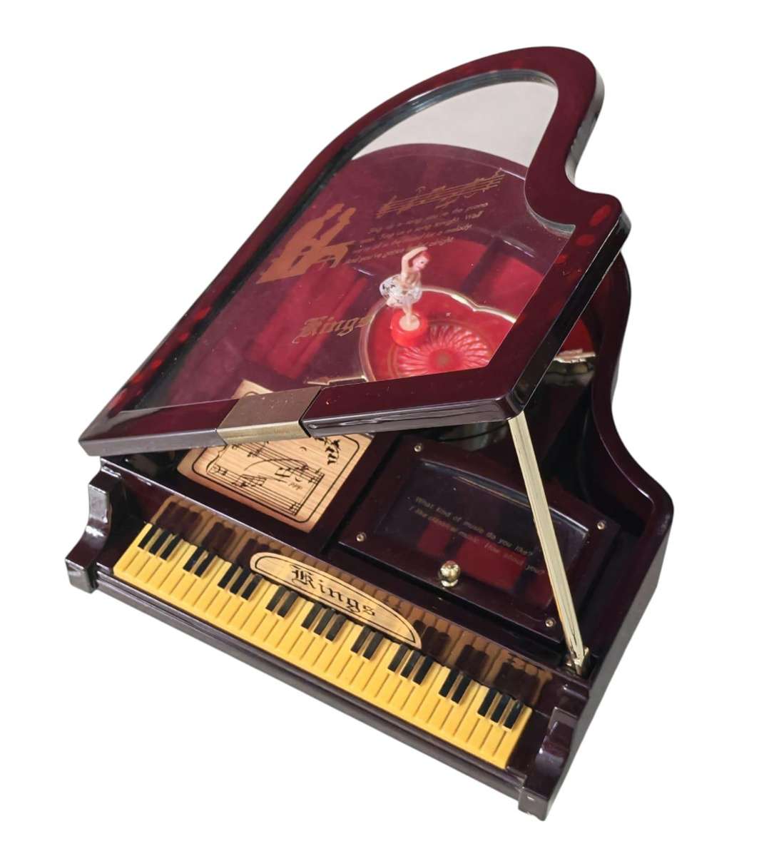 Piano Shaped Music Box Jewellery Box Vintage Box