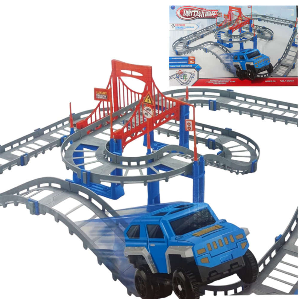 Battery Operated - Racing Track Game Car Racing Toy Car Track Set DIY
