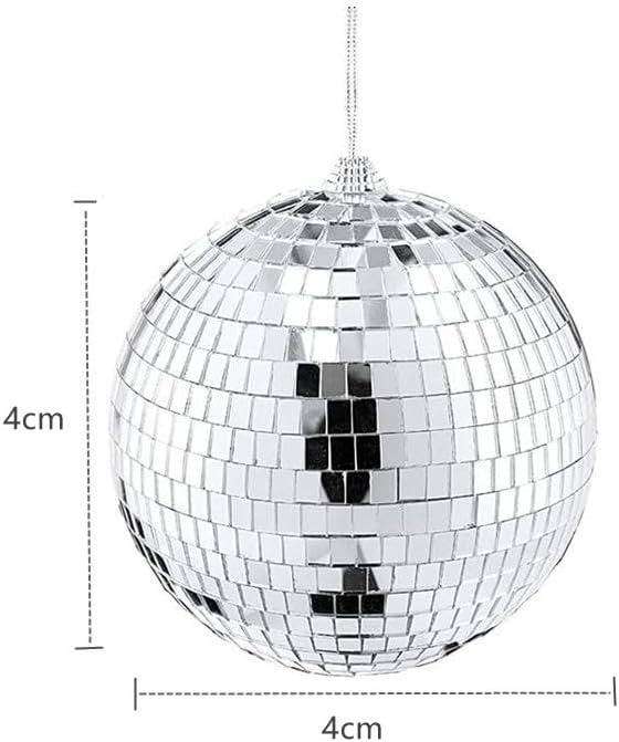 12 Piece 4cm Mirror Ball for Disco, Wedding or Party Reflective Round Hanging Decoration