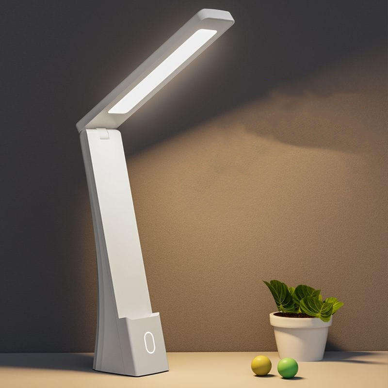 Rechargeable Natural White Warm Light LED Flexible Desk Study Light Bedside Lamp - Touch Control