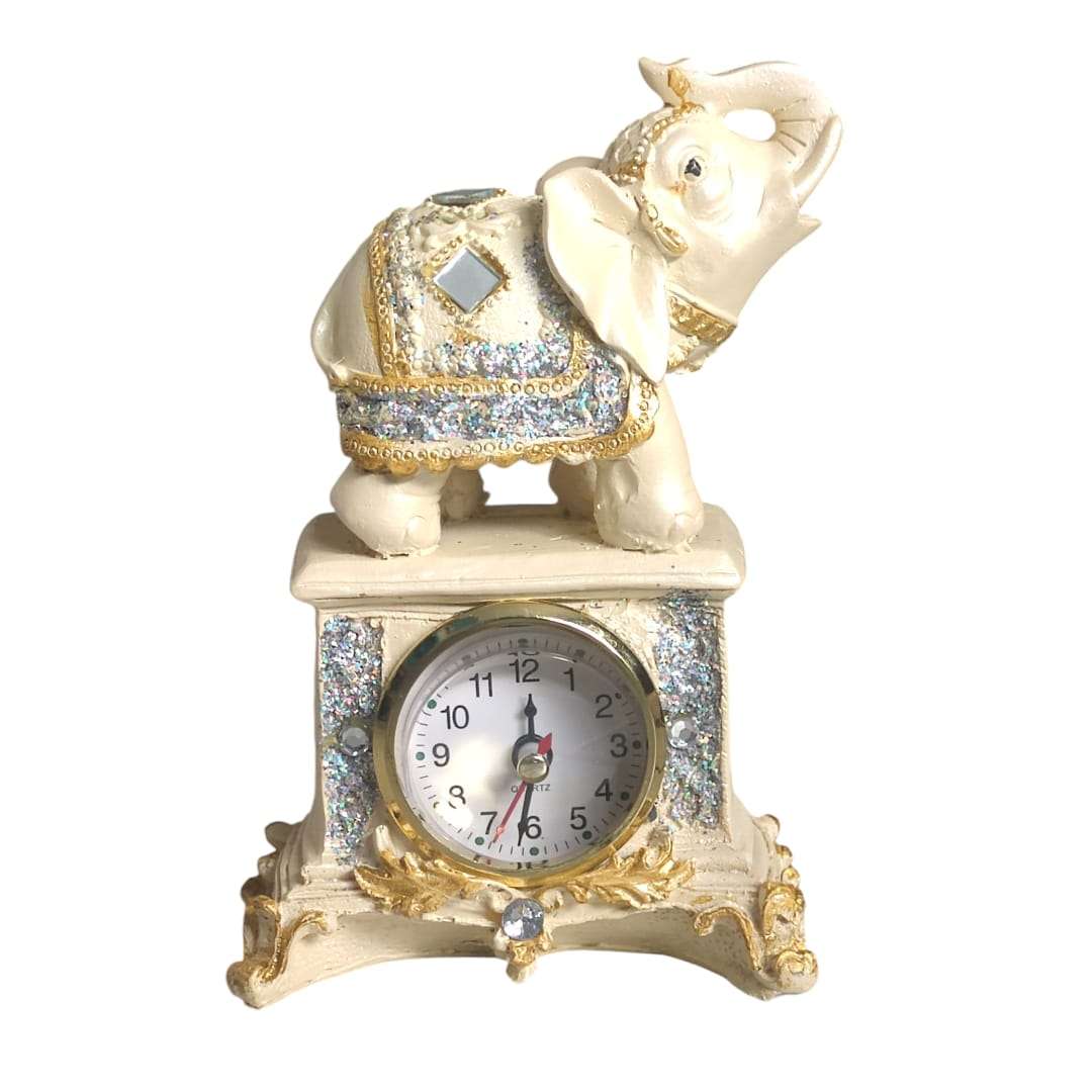 Indian God Ornament Gospel Elephant with Clock